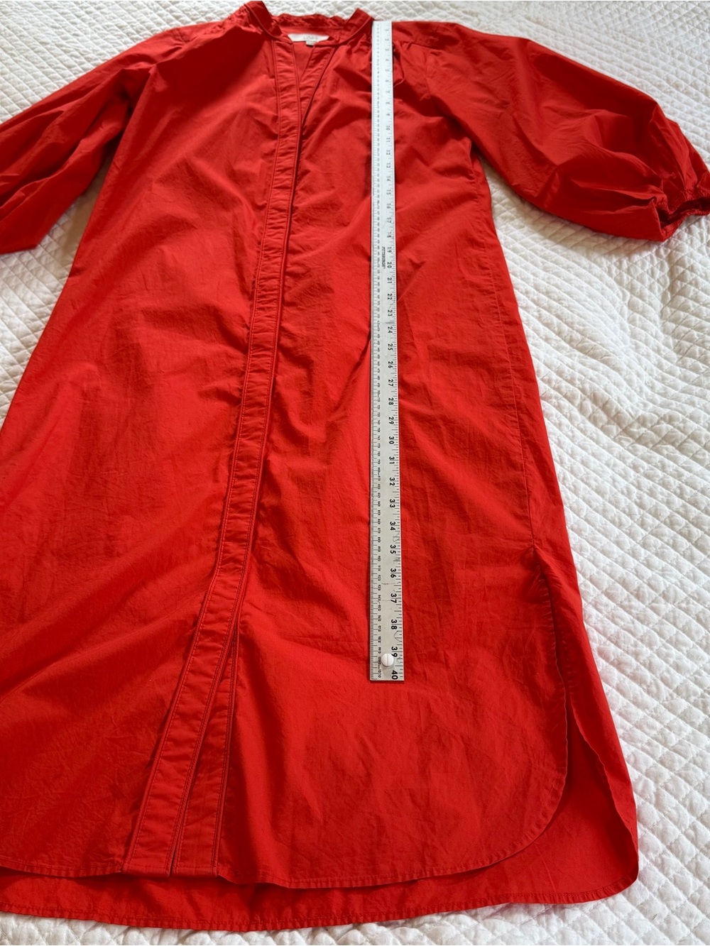 LOFT Bright Red Button-Up Dress - Picture 11 of 14